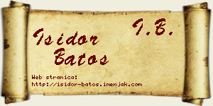Isidor Batos vizit kartica